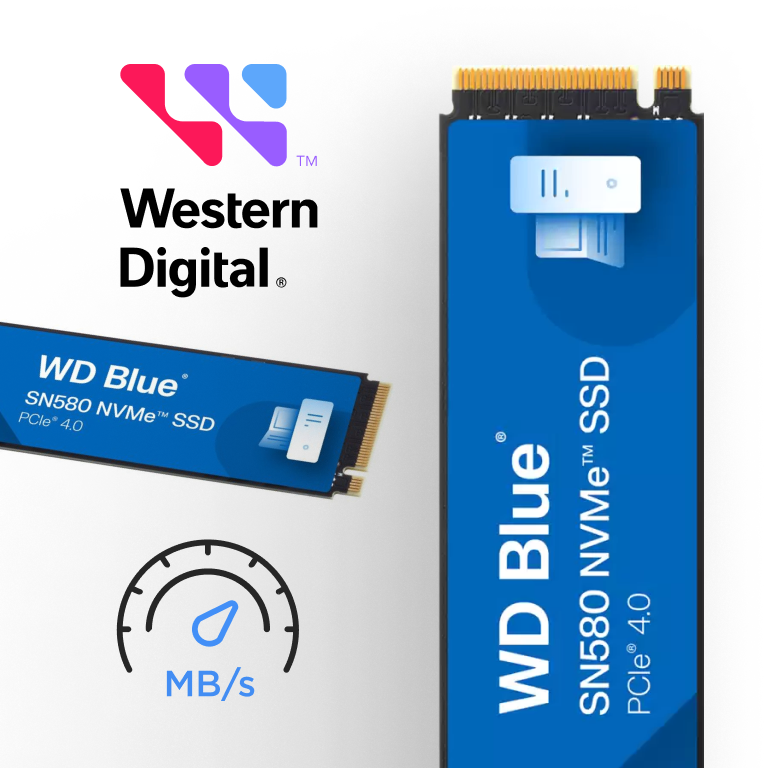 SSD-накопитель WD Blue SN580 1TB M.2 NVMe (WDS100T3B0E) купить в