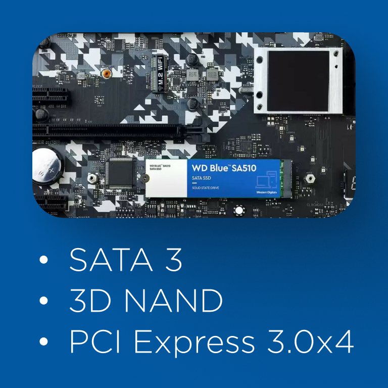 SSD-накопитель WD Blue SA510 2TB M.2 SATA (WDS200T3B0B) купить в