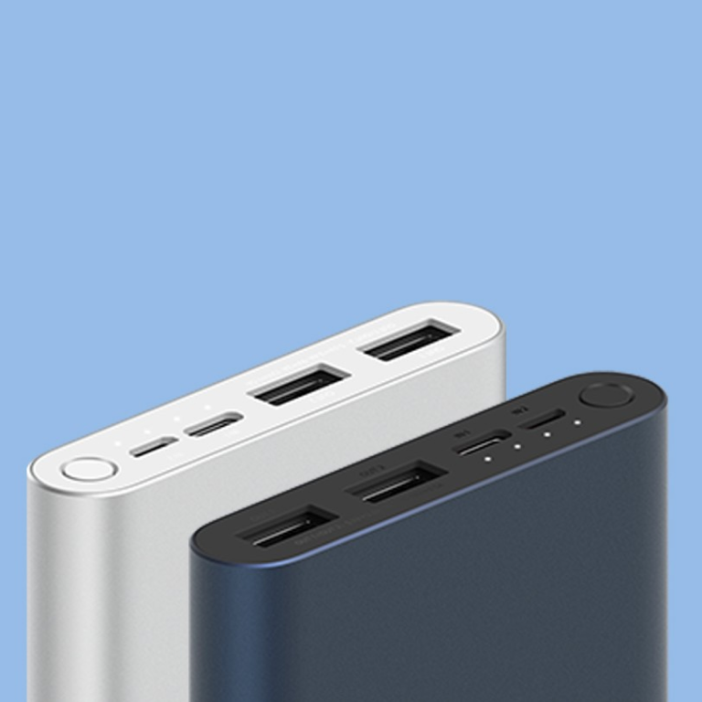 Xiaomi Mi Power Bank 3 Ultra Compact 18W 10000 mAh з швидкою зарядкою Универсальная батарея Li-Pol От USB USBx2 micro