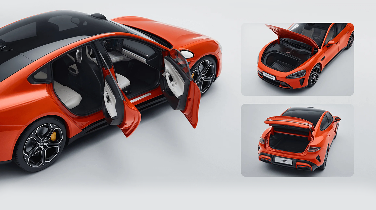 Коллекционная модель Xiaomi SU7 1:18 Die-cast Model Aqua Blue 