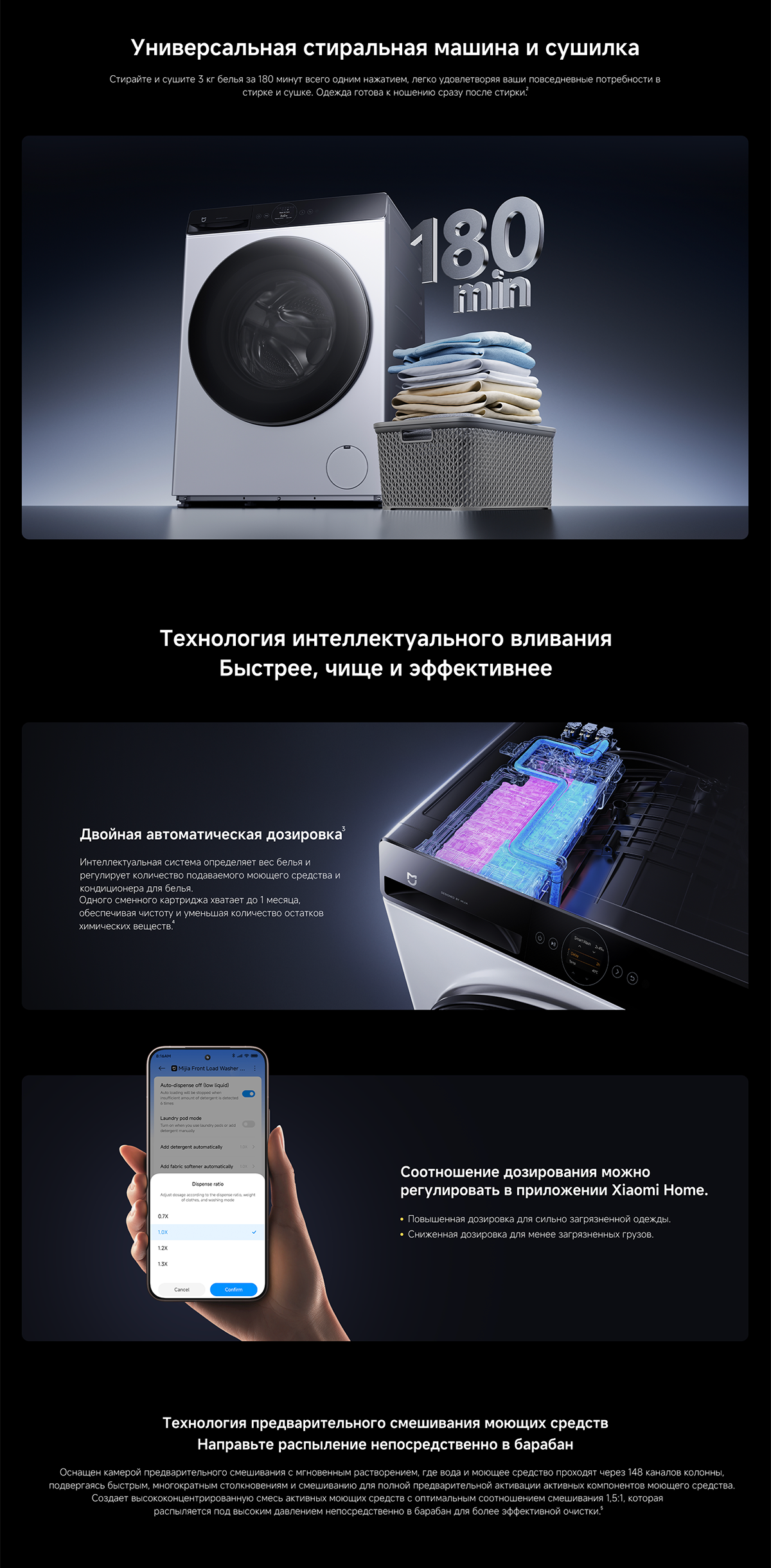 Стиральная машина с сушилкой Mijia Front Load Washer Dryer Pro 9kg