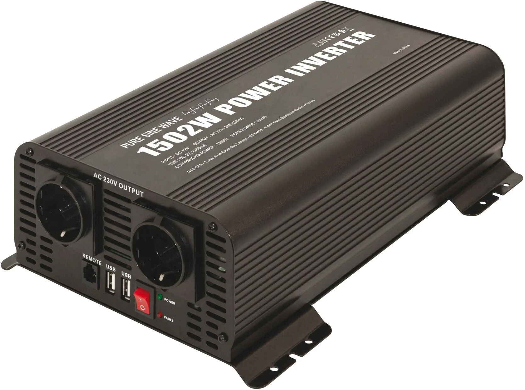 Інвертор напруги GYS PSW 1502W - 12V