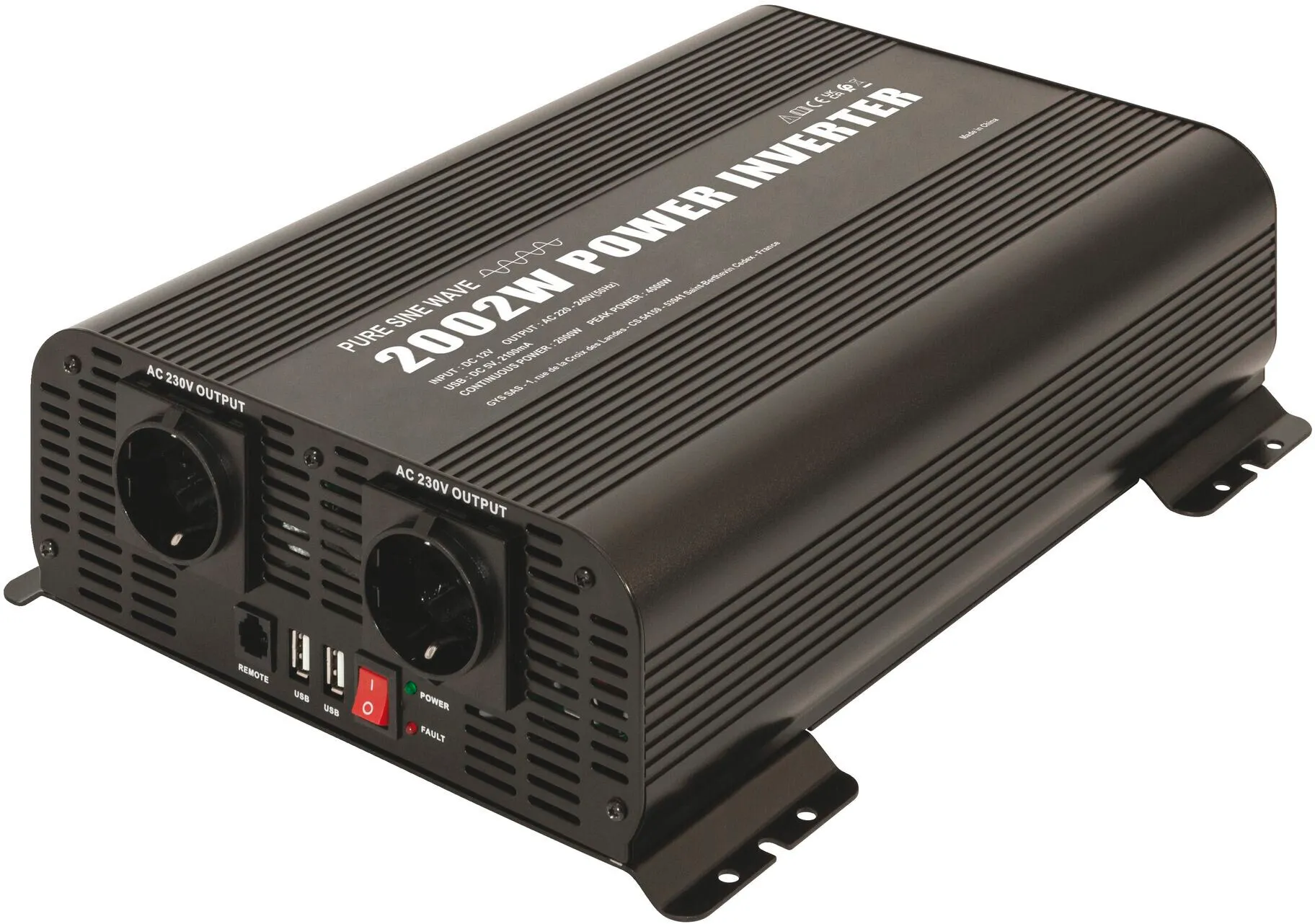 Інвертор напруги GYS PSW 2002W - 12V