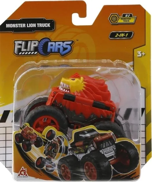Машинка-трансформер Flip Cars 2в1 Монстр-трак Лев (EU463875A-02)