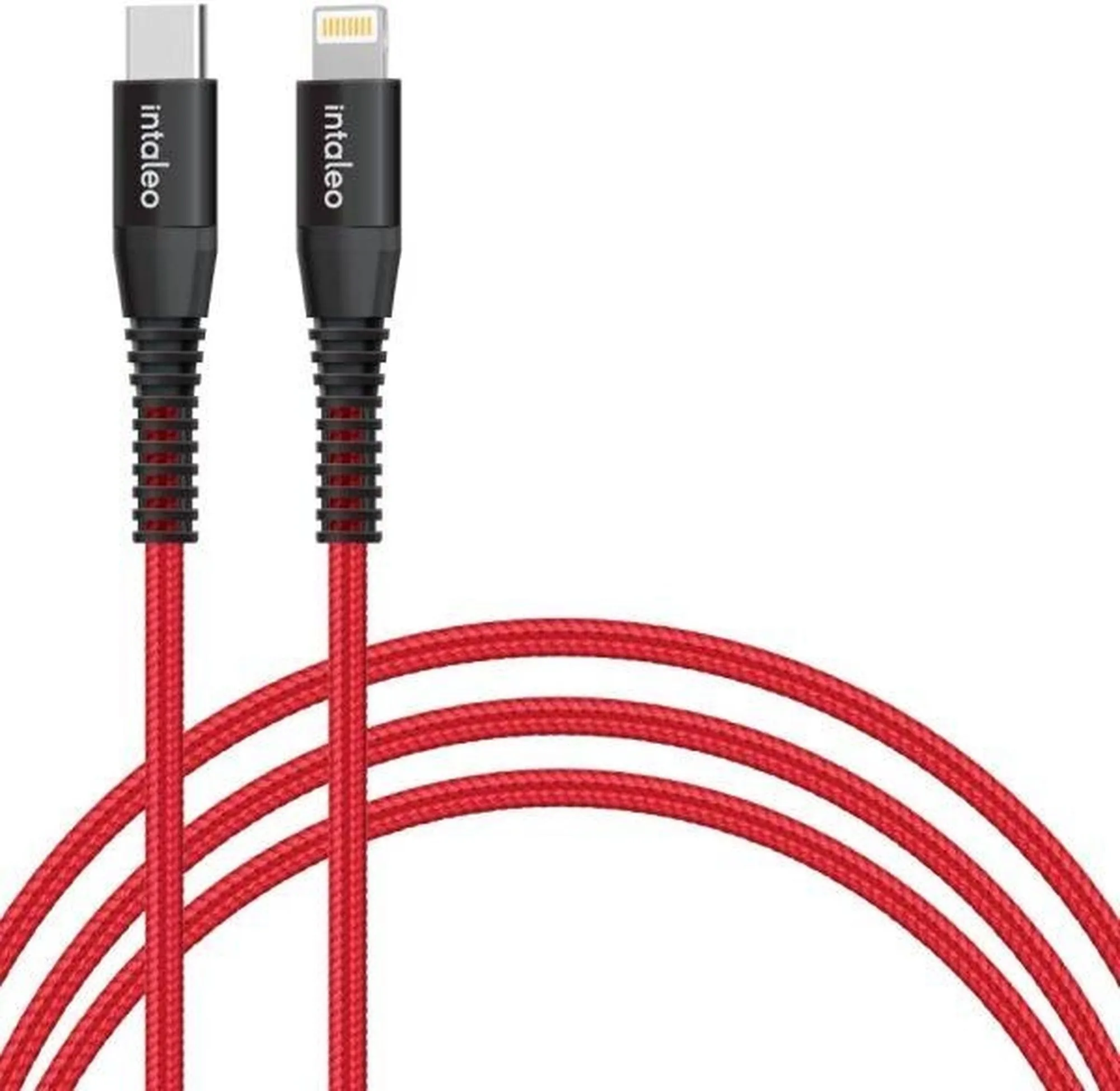 Кабель Intaleo Type-C/Lightning 2,4А 1,2м (CBRNYTL1)черв/чорний