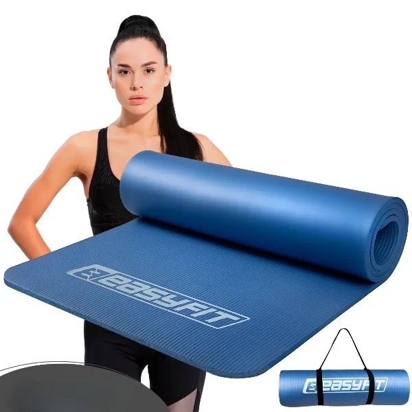 Килимок для йоги та фітнесу EasyFit NBR 10 мм Синій EF-1919-Bl