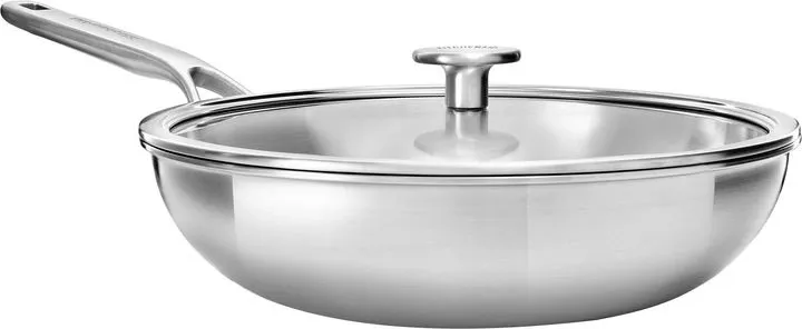 Сковорода Вок KitchenAid з кришкою MSS, 28 см, 3,5 л (CC003254-001)