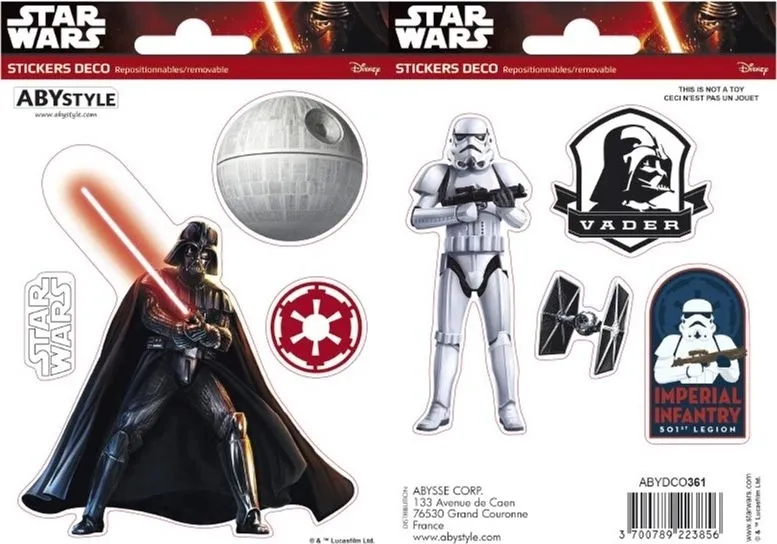 Наклейки ABYstyle STAR WARS Vader/ Trooper (Зоряні війни) 16х11 см (ABYDCO361)