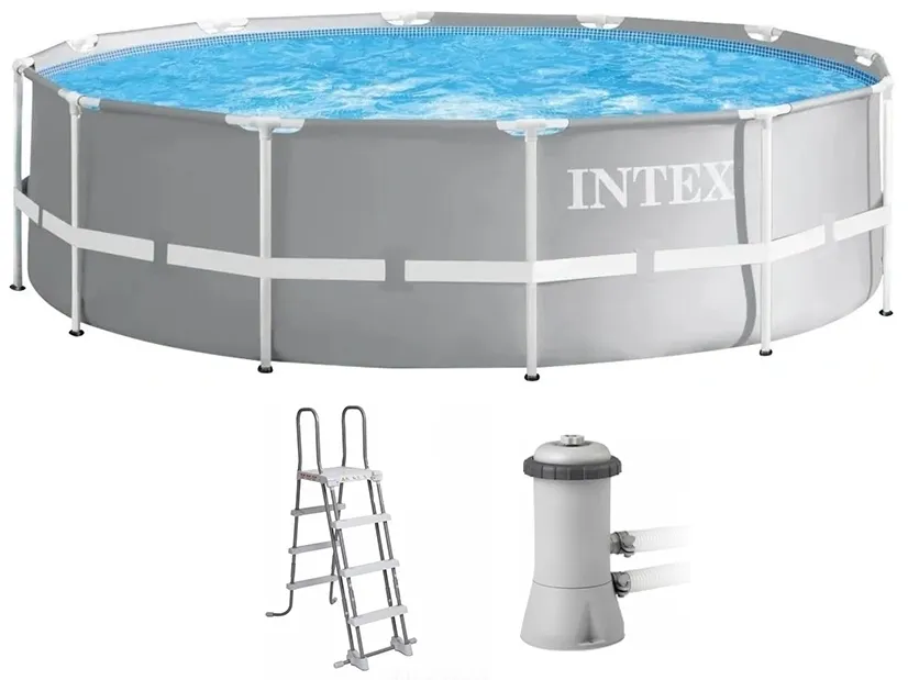 Каркасний басейн Intex 26718 Premium (366х122см карт. фільтр, сходи)