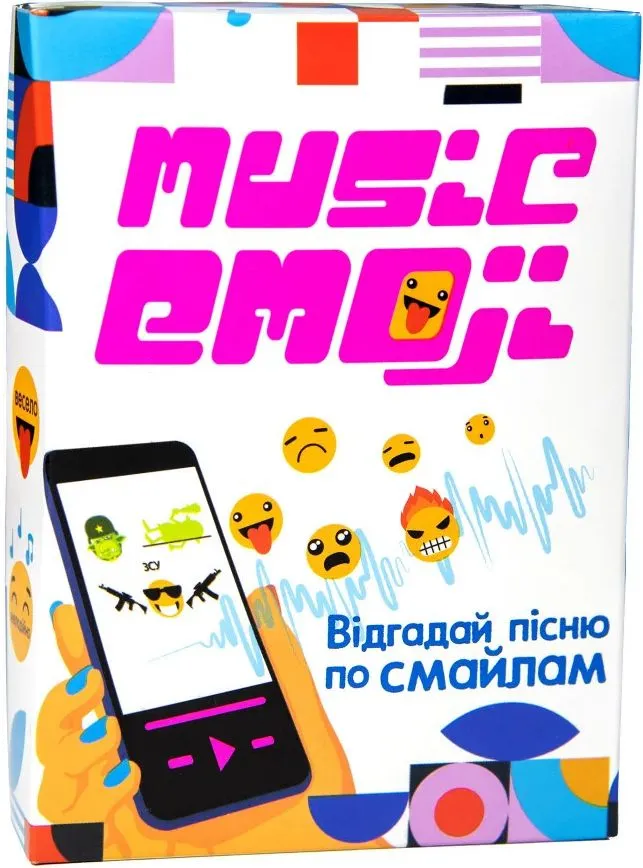 Настільна гра Strateg Music Emoji розважальна українською мовою (30249)