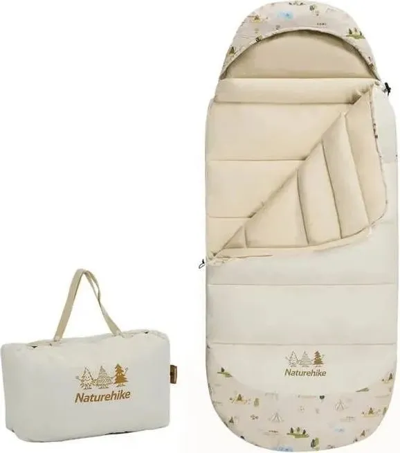 Спальник дитячий з капюшоном Naturehike B180 CNH22SD001, бежевий