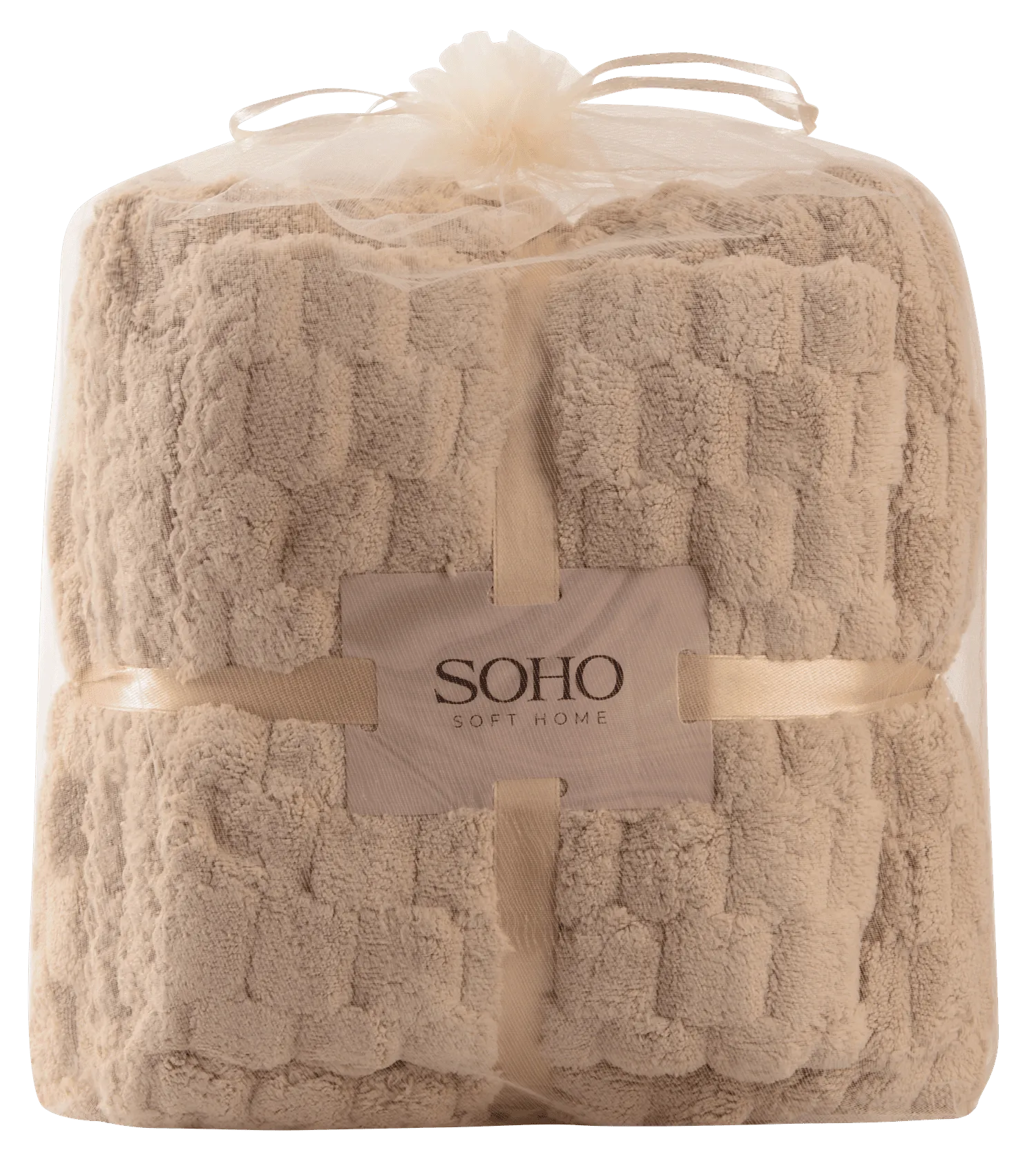 Набір рушників Soho 70х140 + 35х75 см Sote Beige (35*75+70*140см, мікроф. Sote Bei)