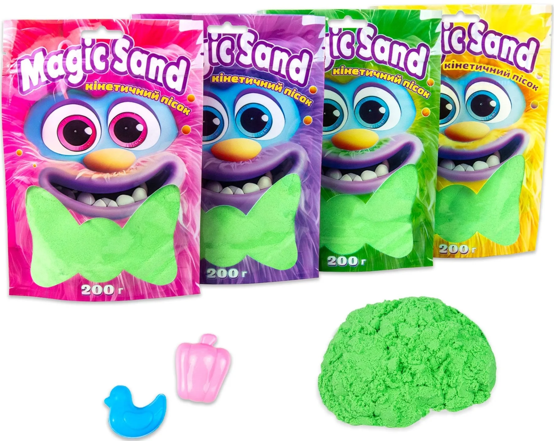 Кінетичний пісок Strateg Magic sand в пакеті 39401-2 зелений, 0,200 кг (39401-2)