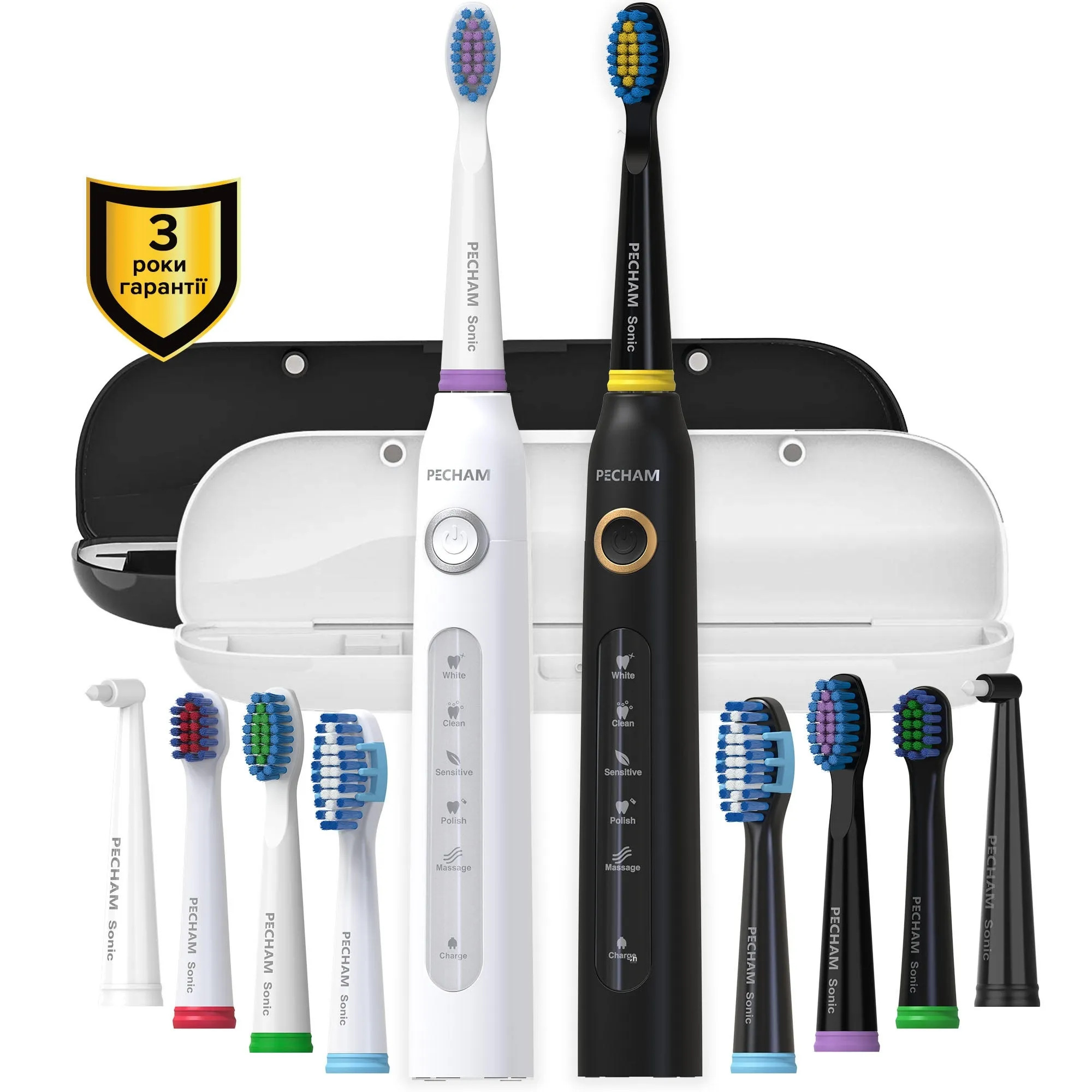 Зубна щітка Pecham Black&White Travel Set (0290119010100)