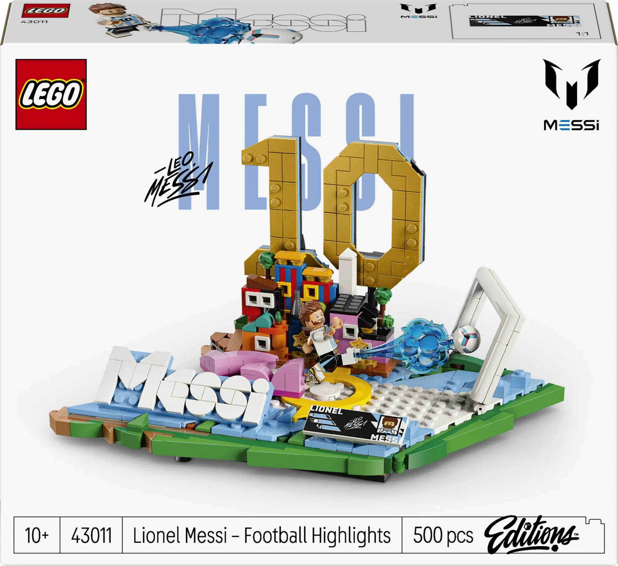 Конструктор LEGO® Editions Football Ліонель Мессі — найкращі моменти футбольних матчів (43011)