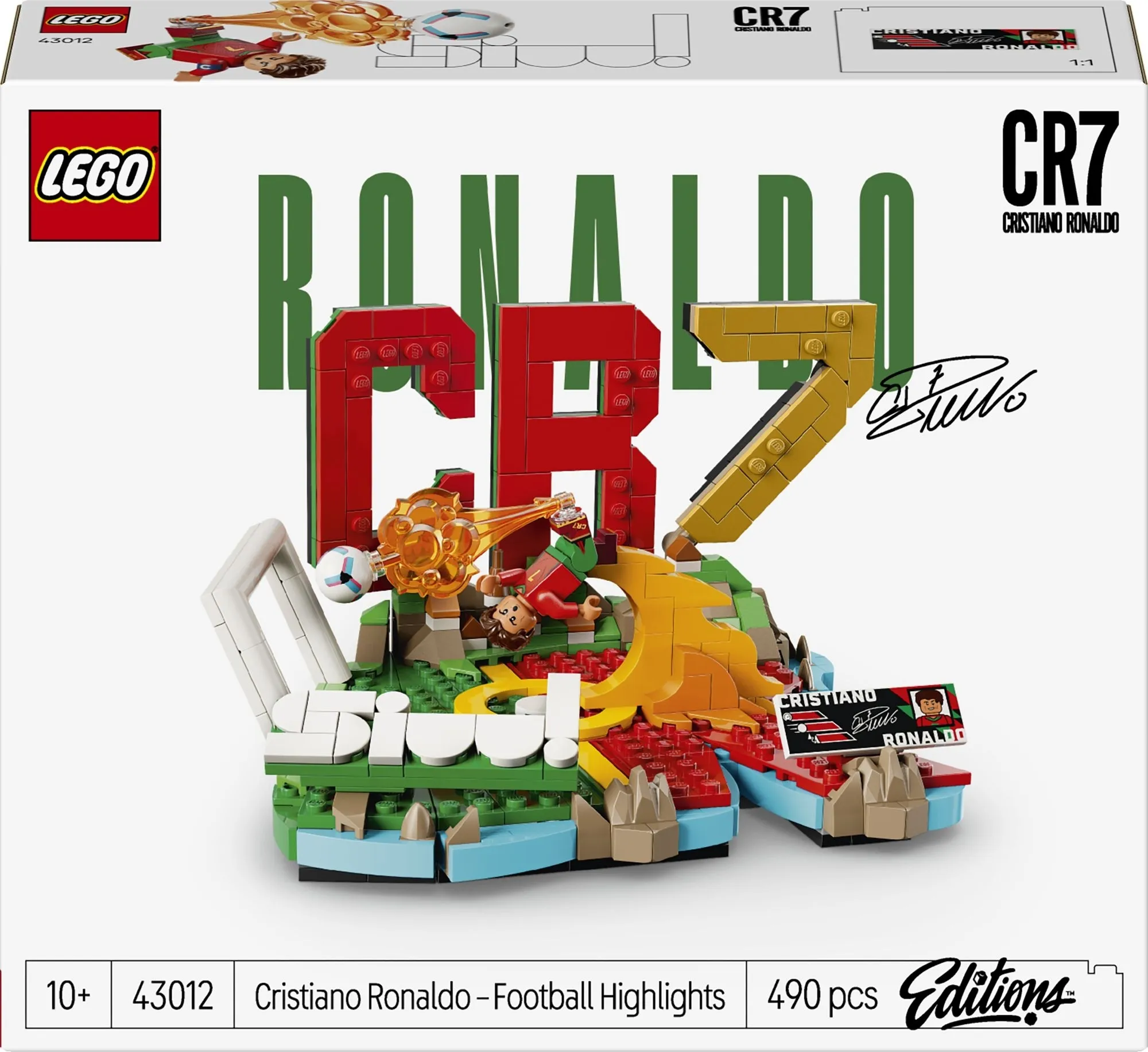 Конструктор LEGO® Editions Football Кріштіану Роналду — найкращі моменти футбольних матчів (43012)