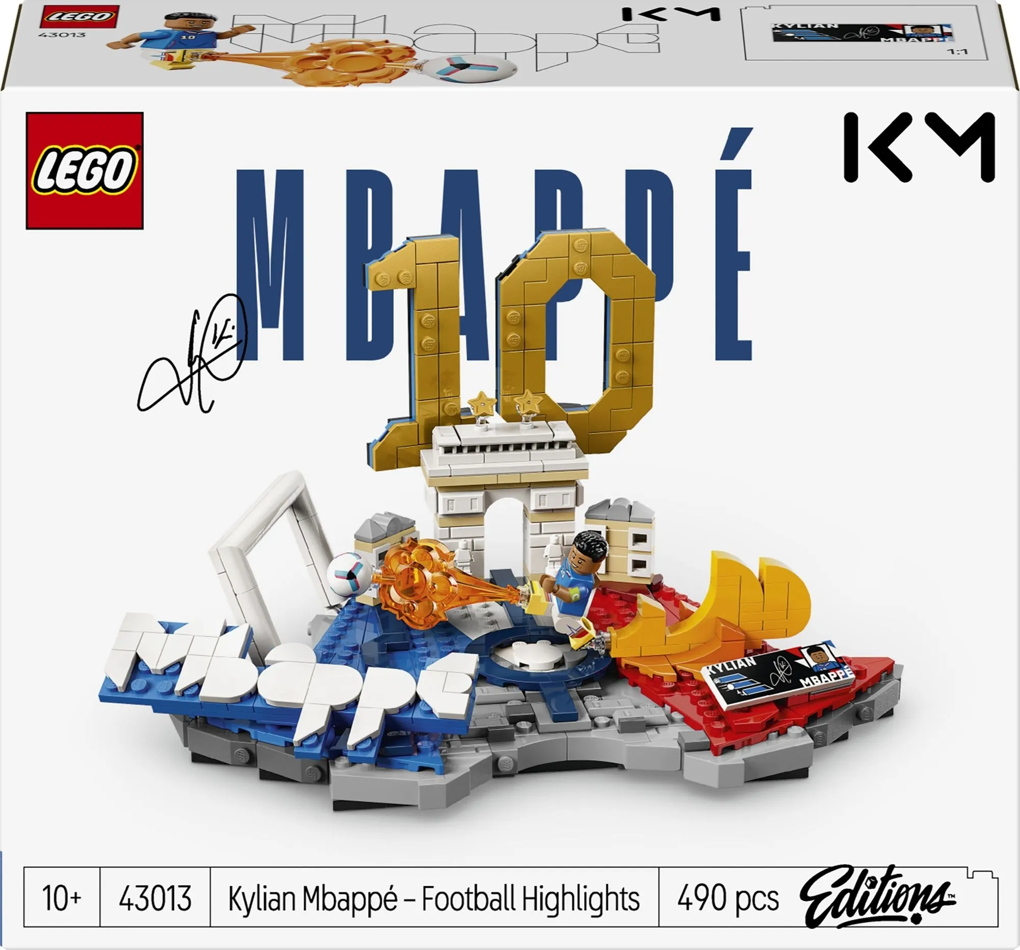 Конструктор LEGO® Editions Football Кіліан Мбаппе — найкращі моменти футбольних матчів (43013)