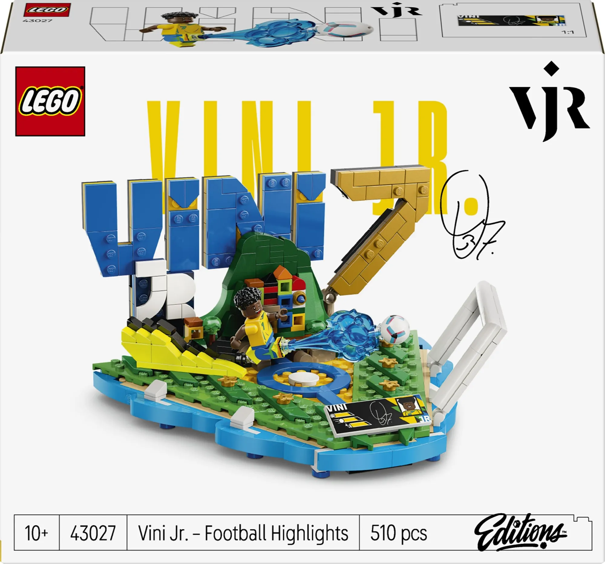 Конструктор LEGO® Editions Football Вінісіус Жуніор — найкращі моменти футбольних матчів (43027)