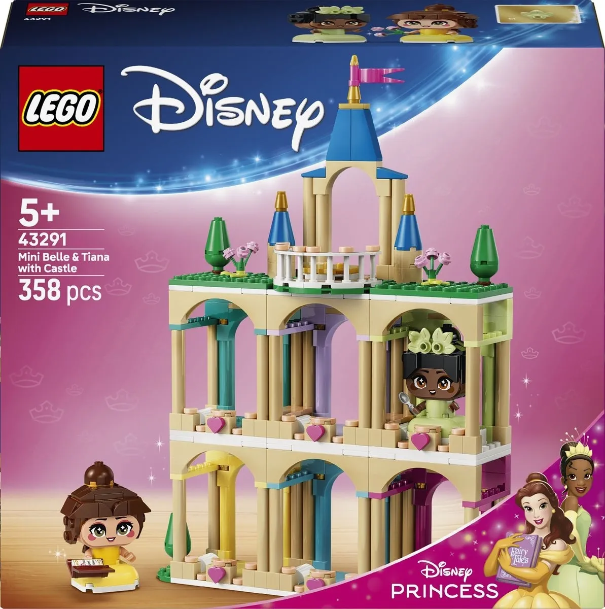 Конструктор LEGO® Disney Мініпринцеси Бель і Тіана з замком (43291)