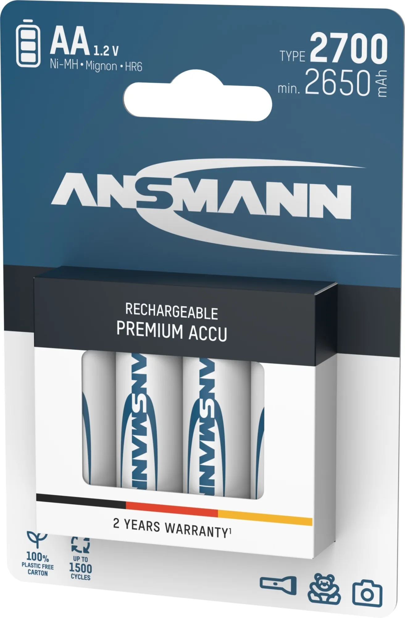 Акумулятор Ansmann AA 4 X 2700 mAh NiMH 1.2V PREMIUM (5030842)
