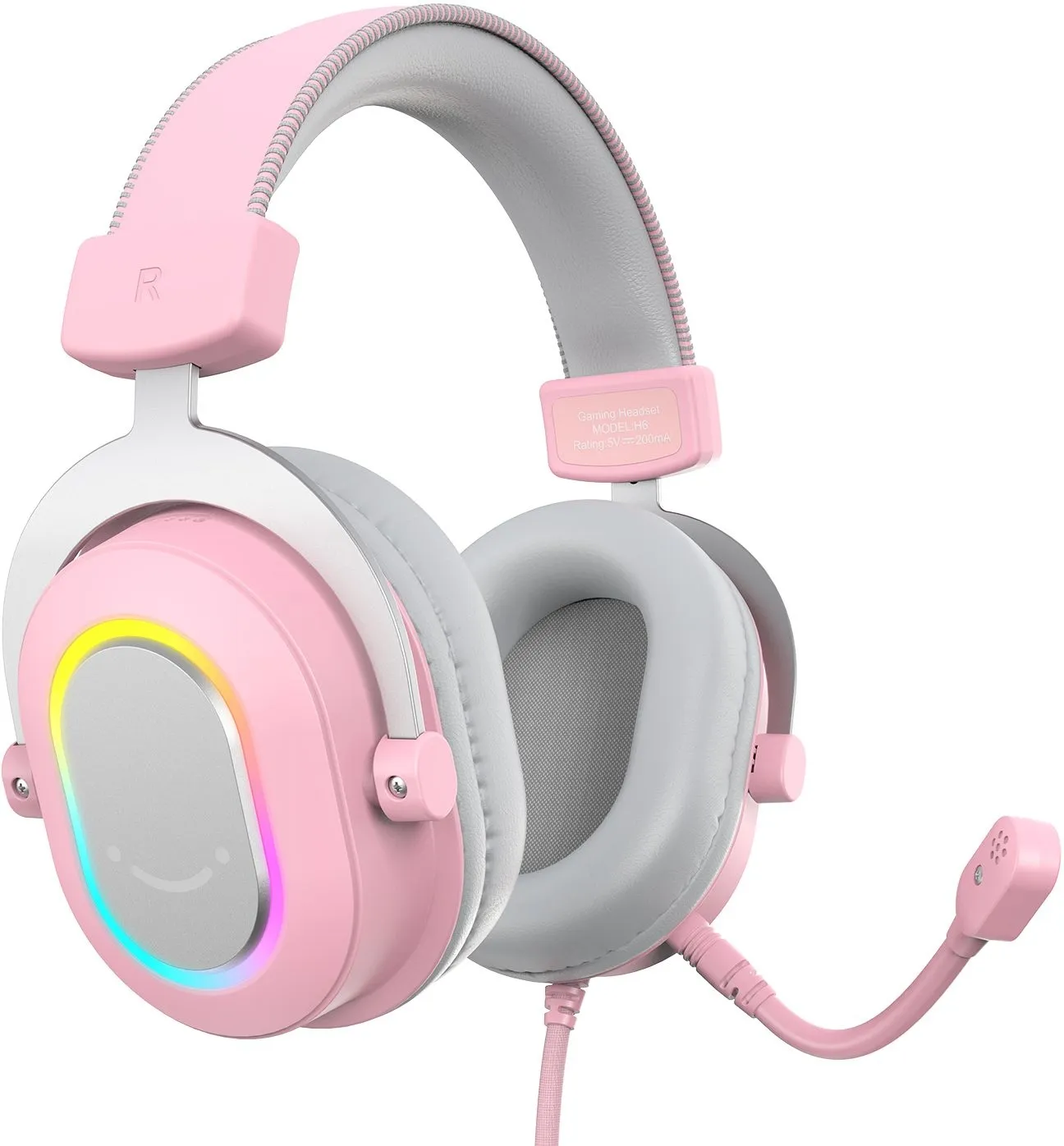 Навушники Fifine H6P RGB Pink