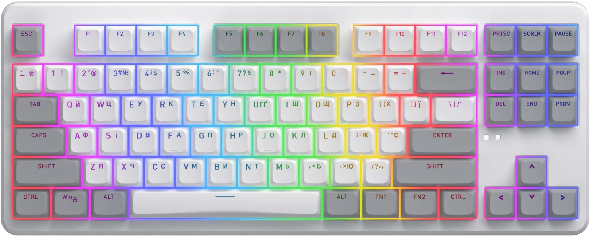 Клавіатура механічна HATOR Rockfall 3 Mecha TKL wireless orange White (HTK851UA)