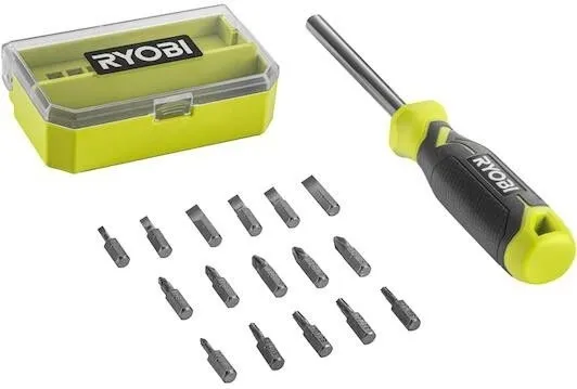 Викрутка Ryobi RHSDM1701, битотримач 1/4", 100мм, 16 біт, Torx, кейс (5132006050)