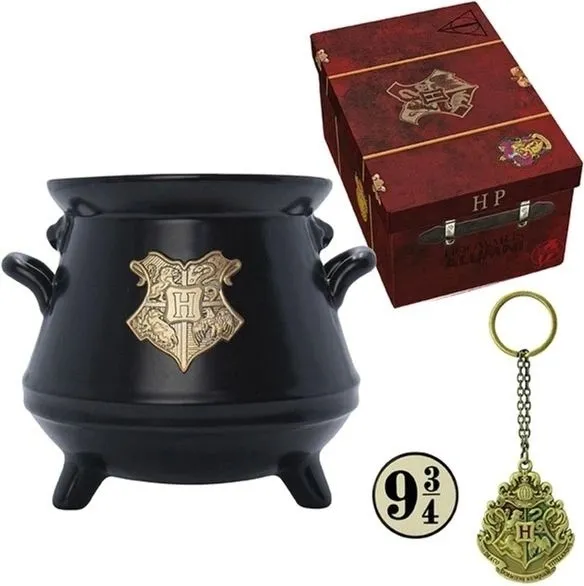 Подарунковий набір ABYstyle HARRY POTTER Hogwarts : чашка 3D, брелок 3D та значок у коробці (ABYPCK251)