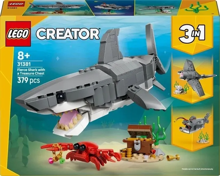 Конструктор LEGO® Creator Люта акула зі скринею скарбів (31381)