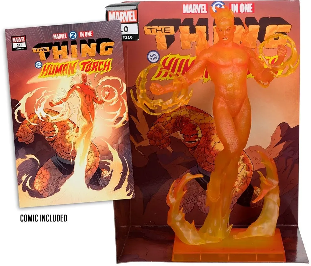 Фігурка MARVEL Human Torch - Collectible with Scene #10 (Фантастична четвірка) 30.5 см (14843)
