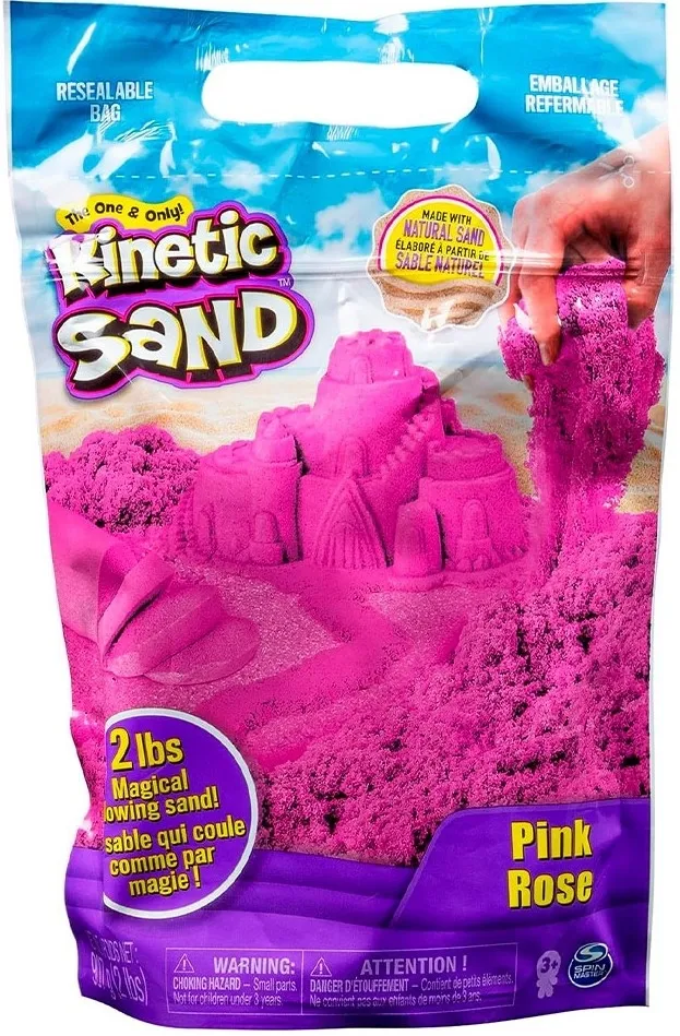 Пісок для дитячої творчості - KINETIC SAND COLOUR (розовый, 907 g) (71453Pi)