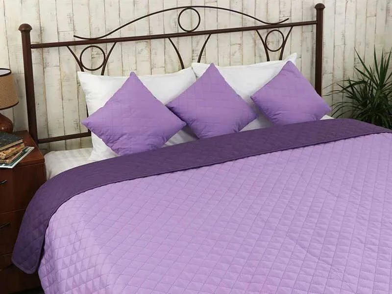 Покривало двостороннє декоративне Руно Violet фіолетове 212х240 см (330.52У_Violet)