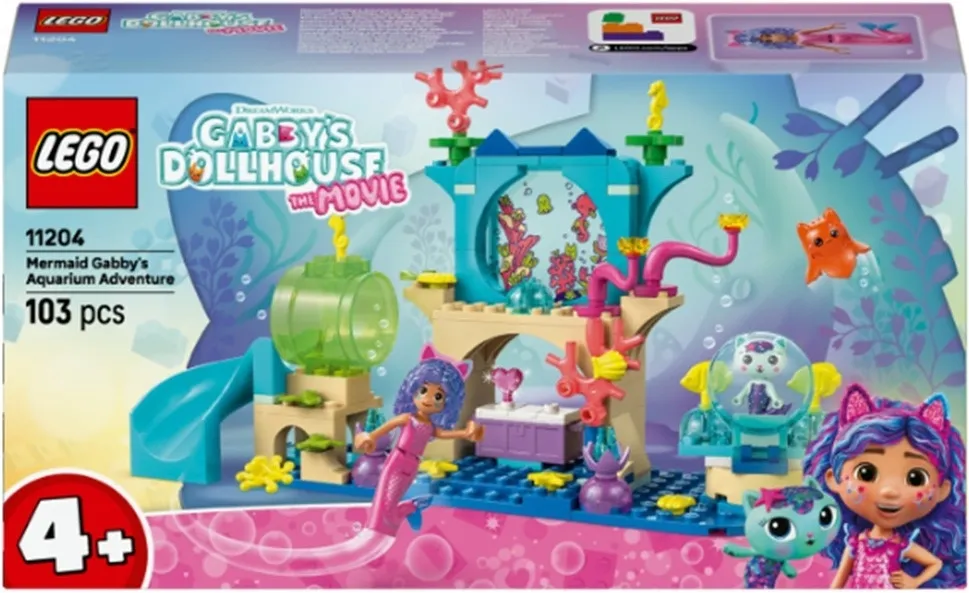 Конструктор LEGO® Gabby's Dollhouse Акваріумні пригоди русалоньки Ґаббі (11204)