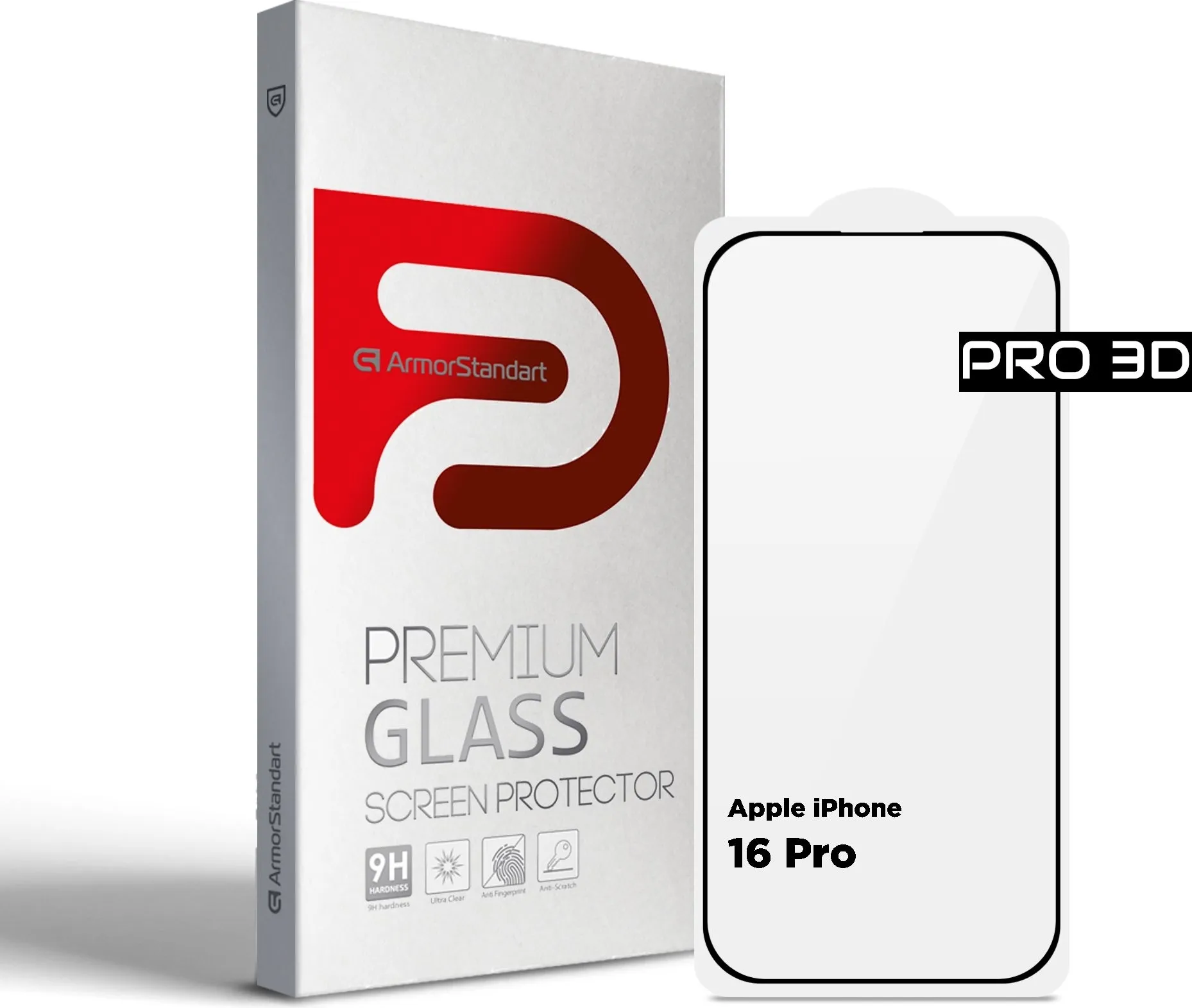 Захисне скло ArmorStandart Pro 3D Black (ARM78031) для Apple iPhone 16 Pro