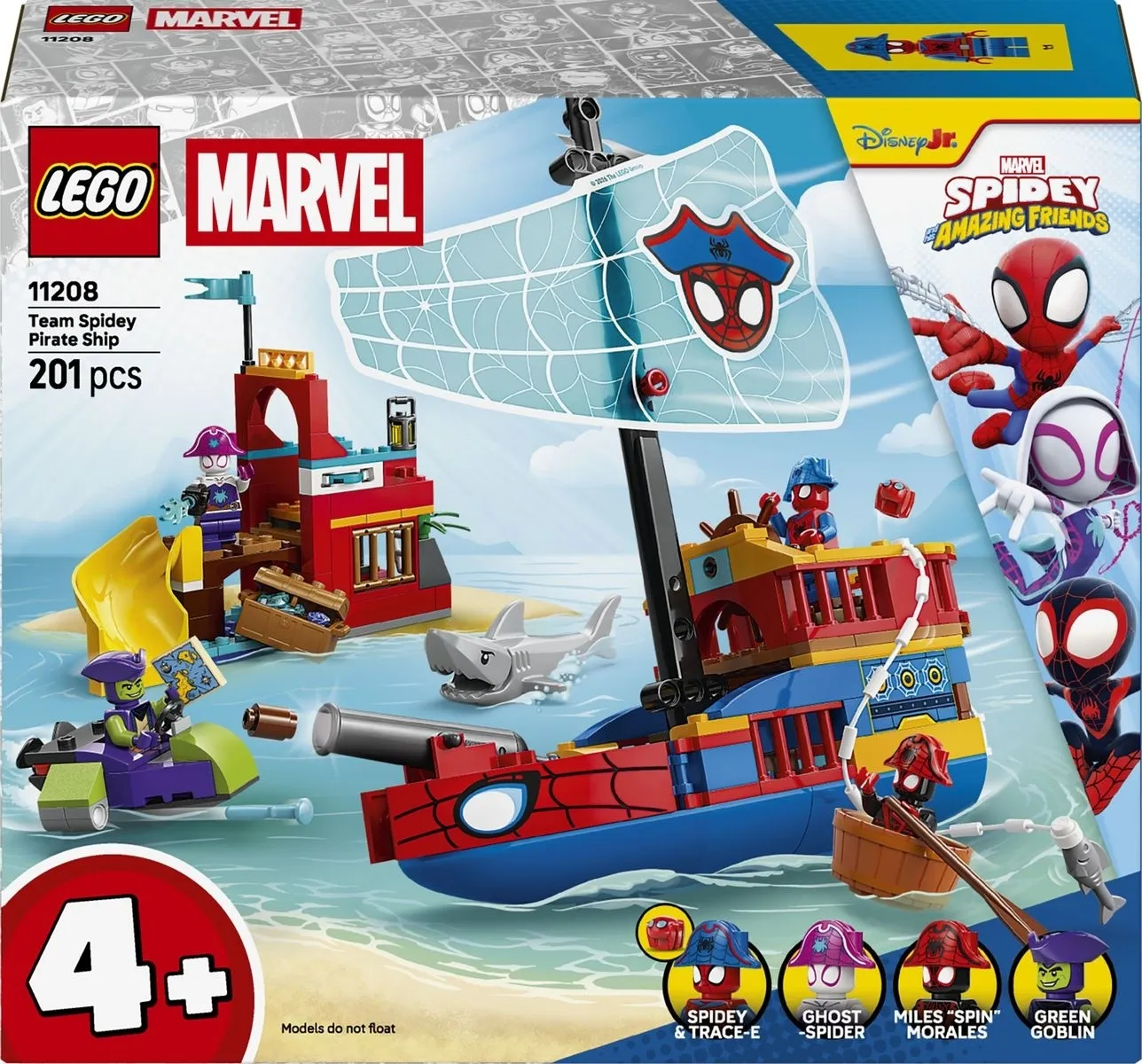 Конструктор LEGO® Spidey Піратський корабель команди Павука (11208)