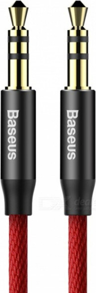 Фото - адаптер и кабель Baseus Yiven AUX 3.5mm  Audio Cable Cable 1.5M Red+ Black (CAM30-C91)
