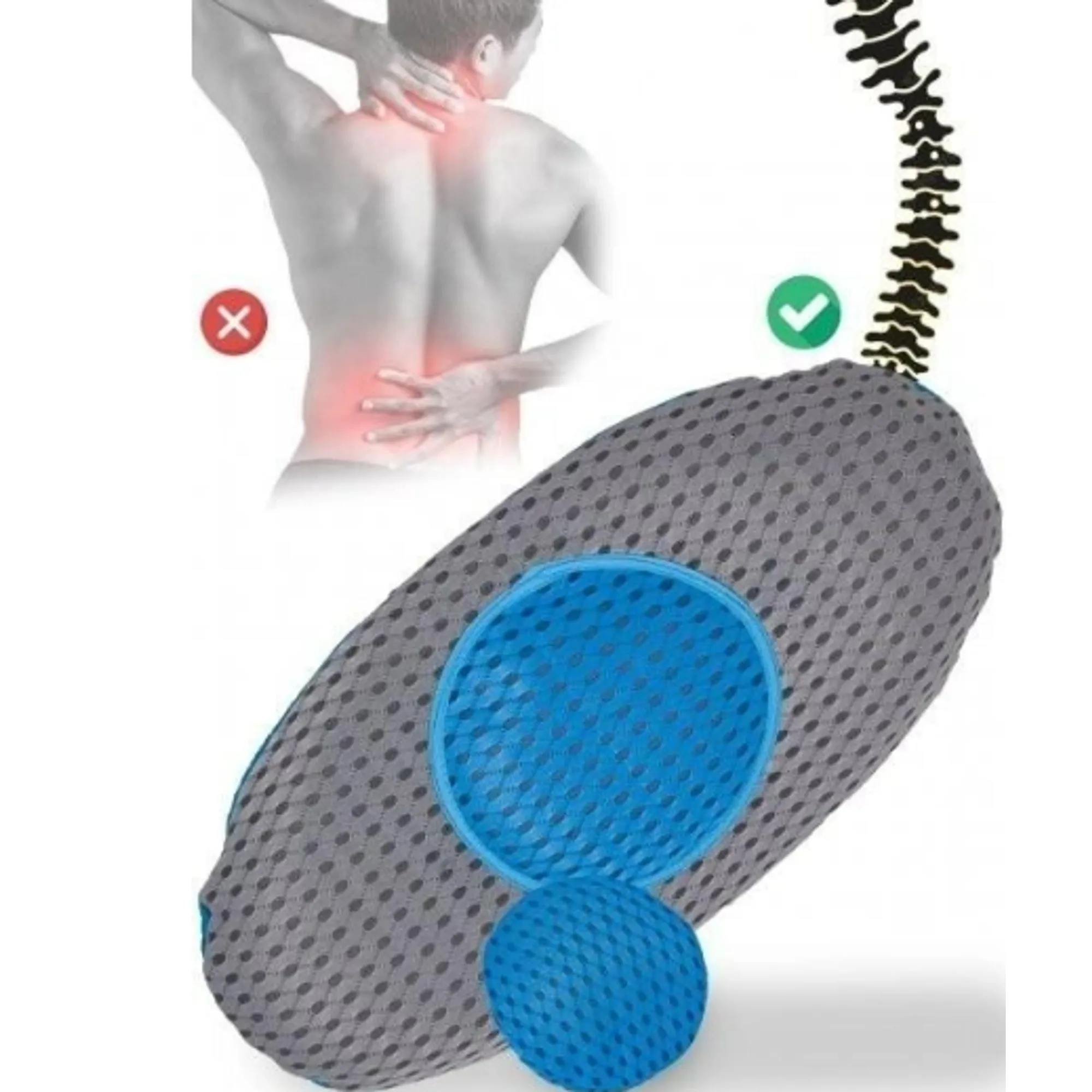 Фото - подушку Ортопедическая подушка для спины позвоночника поясницы ART Comfy Curve автоподушка поясничная овальная на кресло под спину