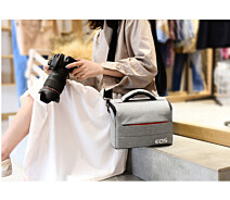 Купить - сумку для фото- и видео Фото сумка Canon EOS противоударная, цвет серый с красным ( код: IBF030SR )