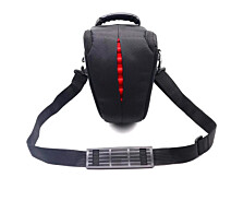 Купить - сумку для фото- и видео Сумка для фотоаппарата универсальная противоударная черная с красным ( код: IBF035BR )