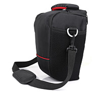 Купить - сумку для фото- и видео Сумка для фотоаппарата универсальная противоударная черная с красным ( код: IBF060BR )