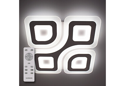 potolochnyj svetodiodnyj svetilnik s pultom du luminaria geometria quadrate 85w q500 white 220v ip44