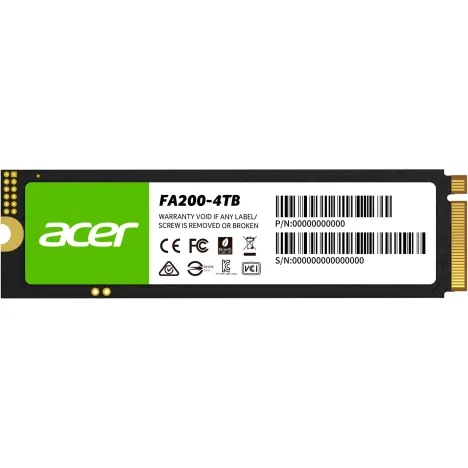 375 4TB Acer M.2 SSD FA200 PCIe Gen4×4 SSD-накопитель Acer FA200 4TB M.2 NVMe (BL.9BWWA.150) купить в