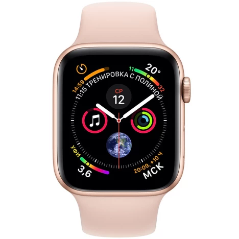 Apple Watch Series 4 40mm Gold Aluminium Case with Pink Sand Sport Band MU682 Allo.ua