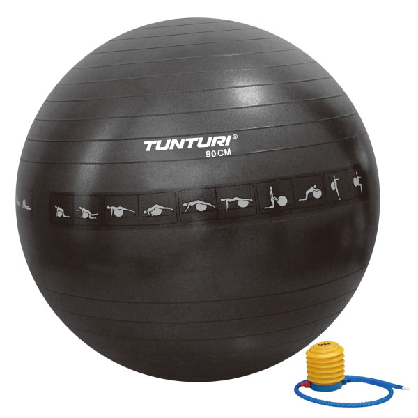 

Фитбол Tunturi Gymball 90 cm Anti Burst, чёрный (антиразрыв) (14TUSFU289)