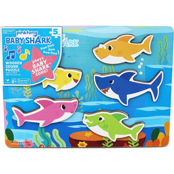 

Пазл Spin Master Baby Shark деревянный 5 элементов (SM98225/6053806)