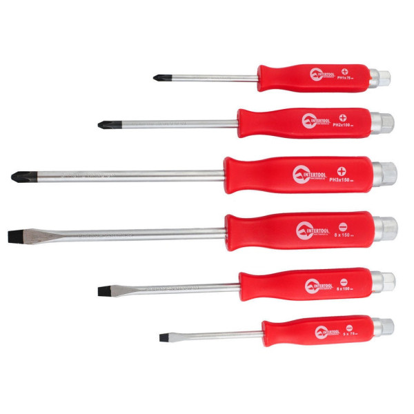 

Отвертка Набор ударных отверток 6 шт. INTERTOOL HT-0403