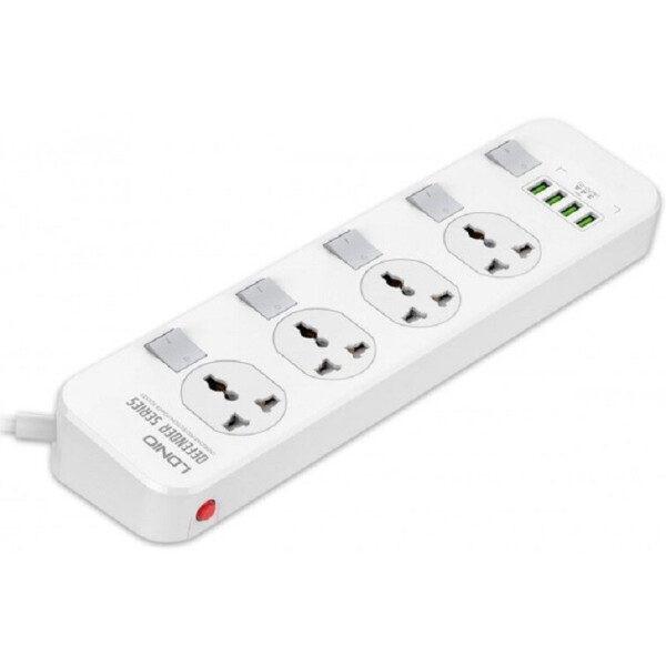 

Сетевой фильтр Ldnio SC4408 Port Multi Plug Extension Cord with 4-USB Outlets White