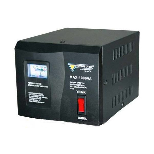 

Стабилизатор напряжения Forte MAX-1000VA NEW (1кВт) 42062