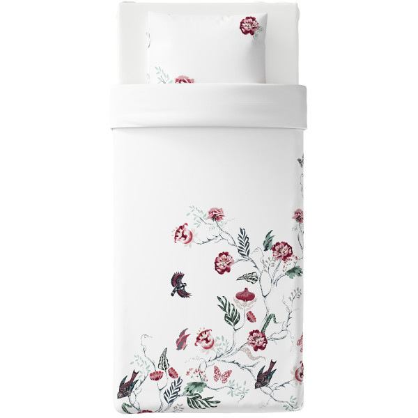 

IKEA JATTELILJA 150x200 см белый в цветочный узор (004.125.29)