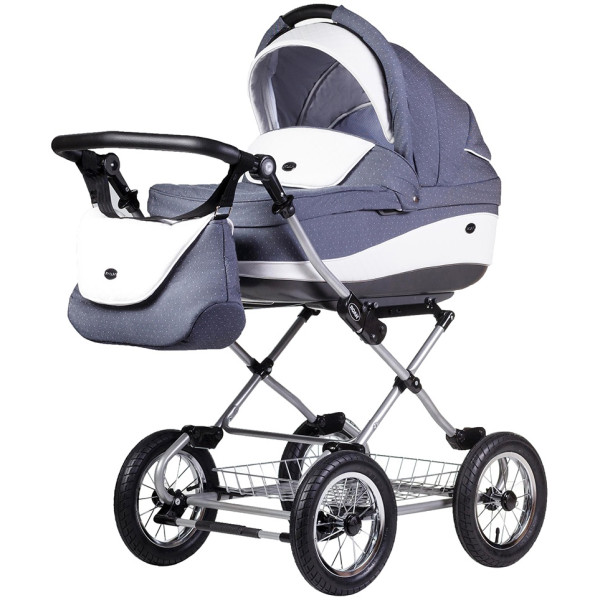 

классическая 2 в 1 Roan Emma (12"sery) E74 серый - белый (кожа)